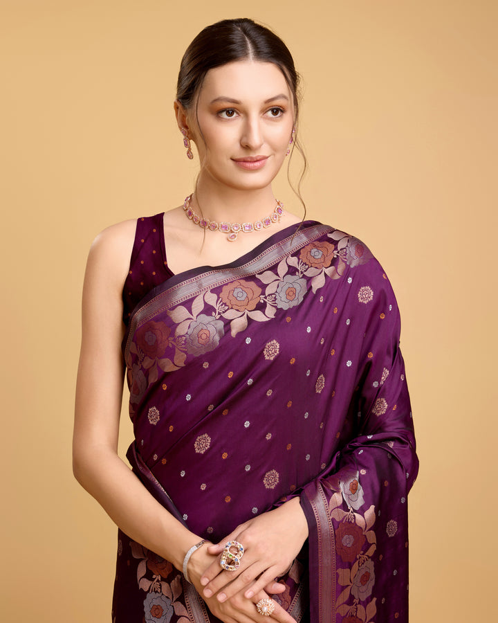 Designer Silk Saree with Jacquard-Jari Weaving | Special Event & Festive Wear