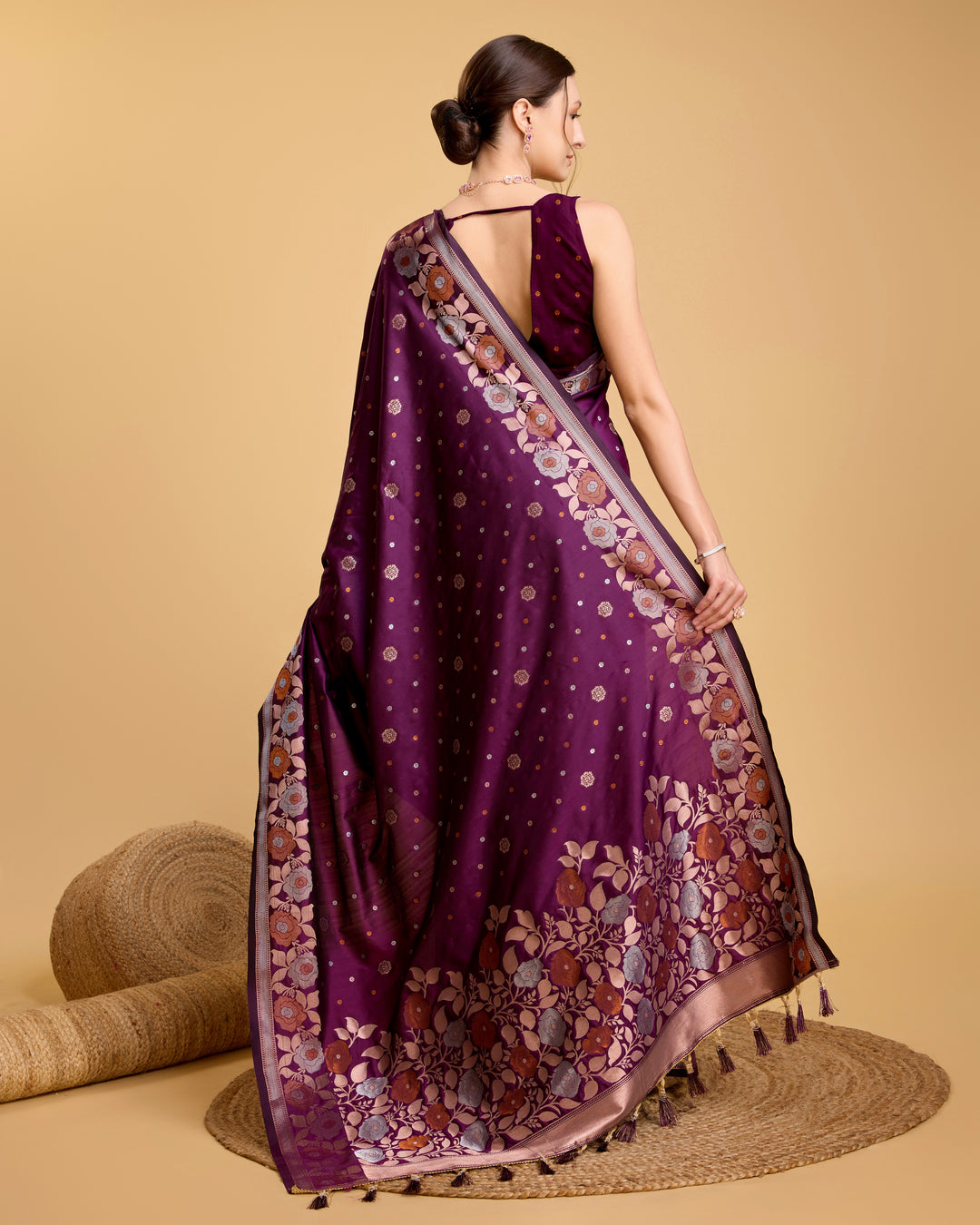 Designer Silk Saree with Jacquard-Jari Weaving | Special Event & Festive Wear