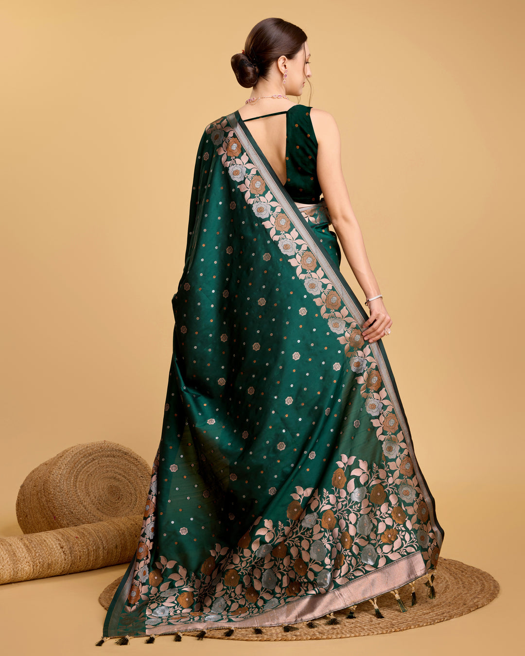 Designer Silk Saree with Jacquard-Jari Weaving | Special Event & Festive Wear