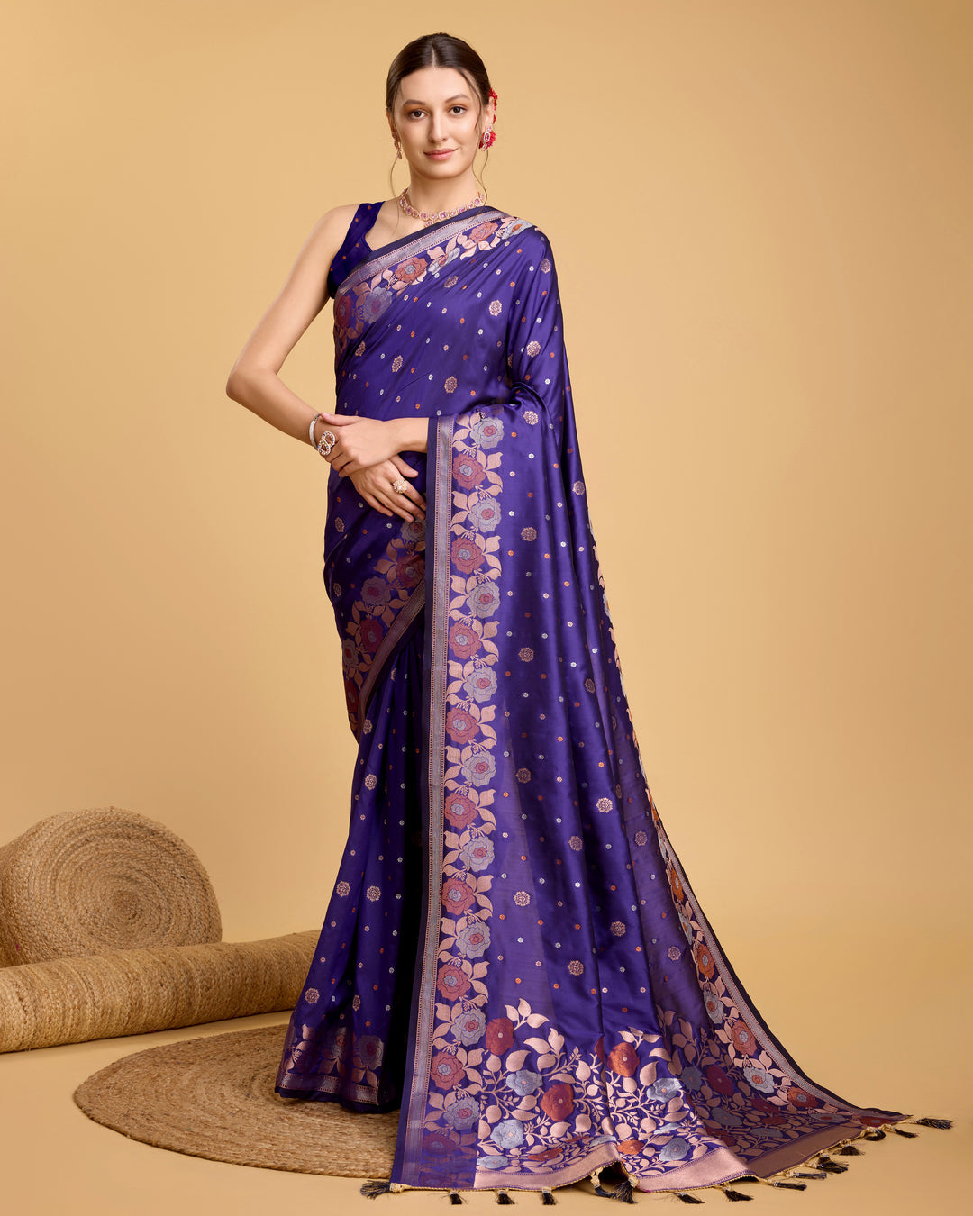 Designer Silk Saree with Jacquard-Jari Weaving | Special Event & Festive Wear