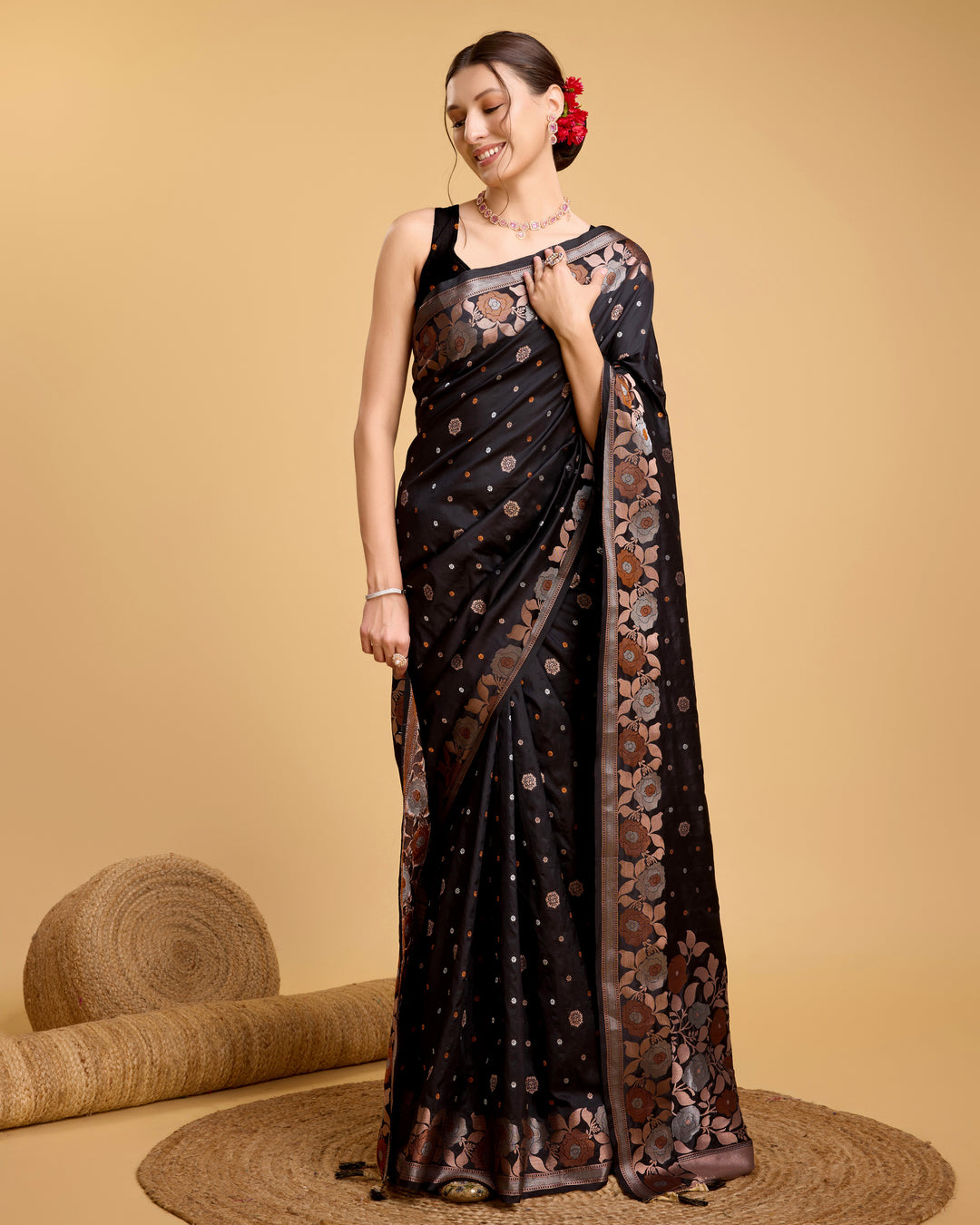 Designer Silk Saree with Jacquard-Jari Weaving | Special Event & Festive Wear