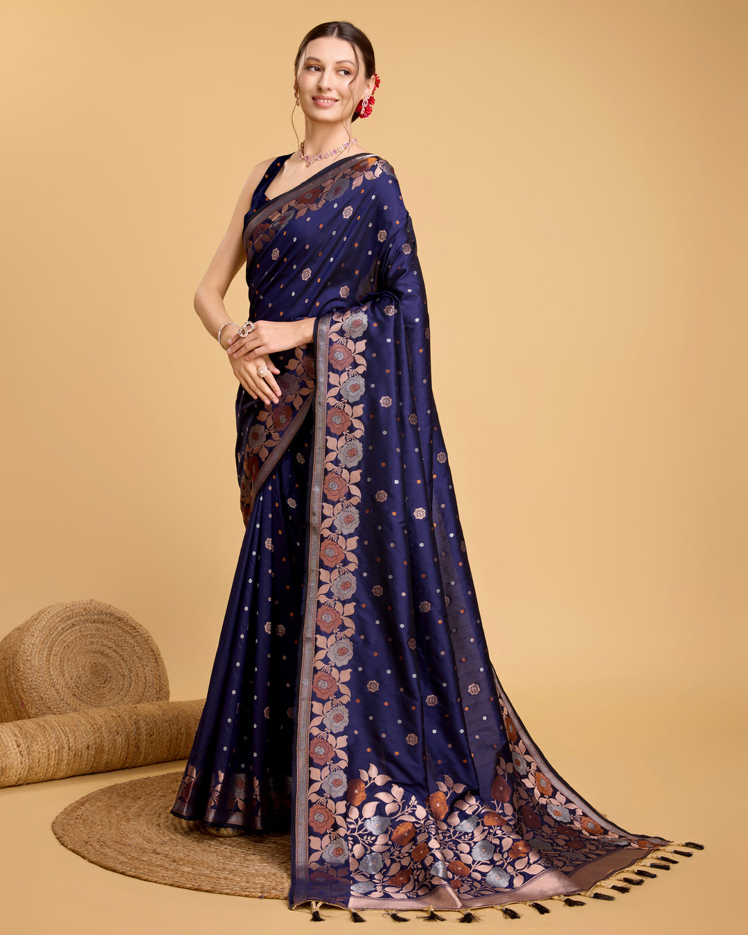 Designer Silk Saree with Jacquard-Jari Weaving | Special Event & Festive Wear