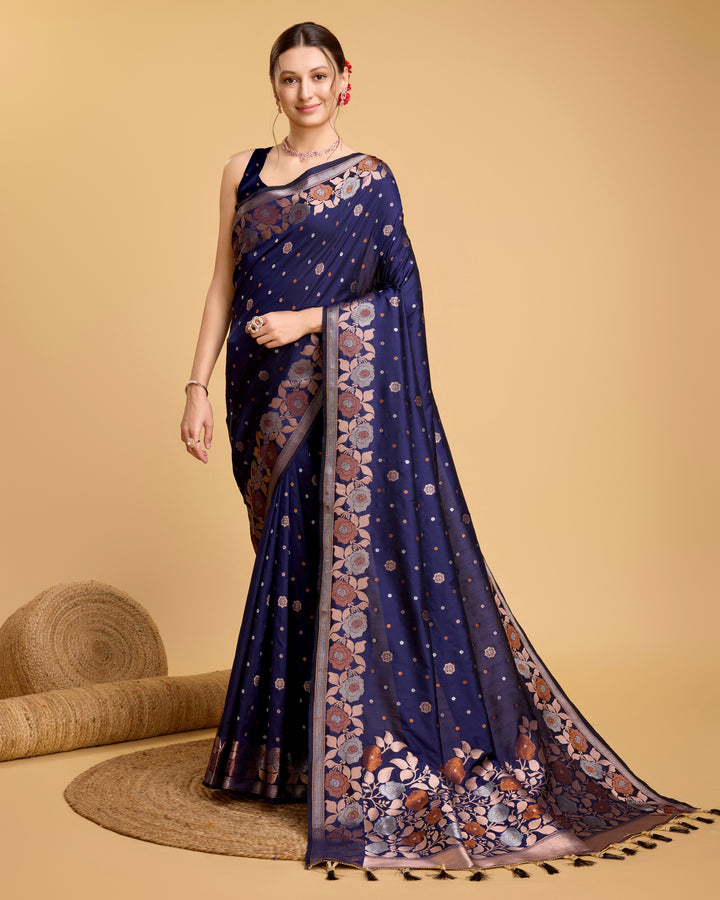 Designer Silk Saree with Jacquard-Jari Weaving | Special Event & Festive Wear