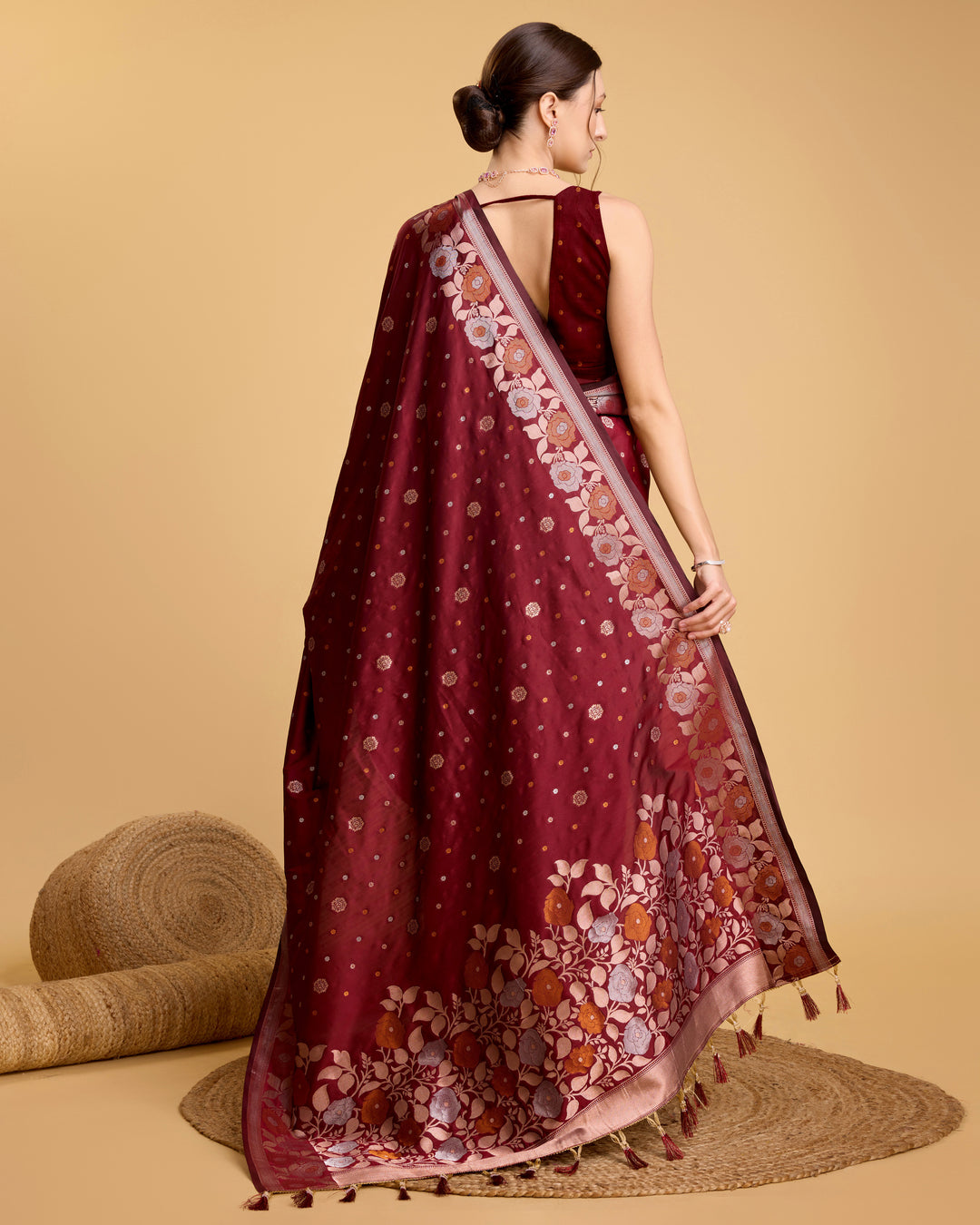 Designer Silk Saree with Jacquard-Jari Weaving | Special Event & Festive Wear