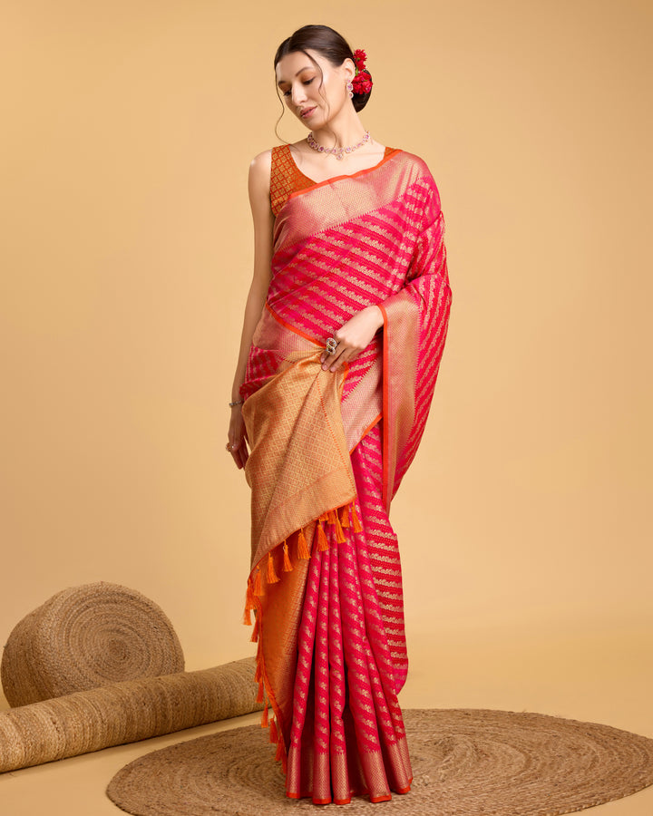 Designer Patola Silk Saree | Jacquard Weaving for Special Events & Festivities