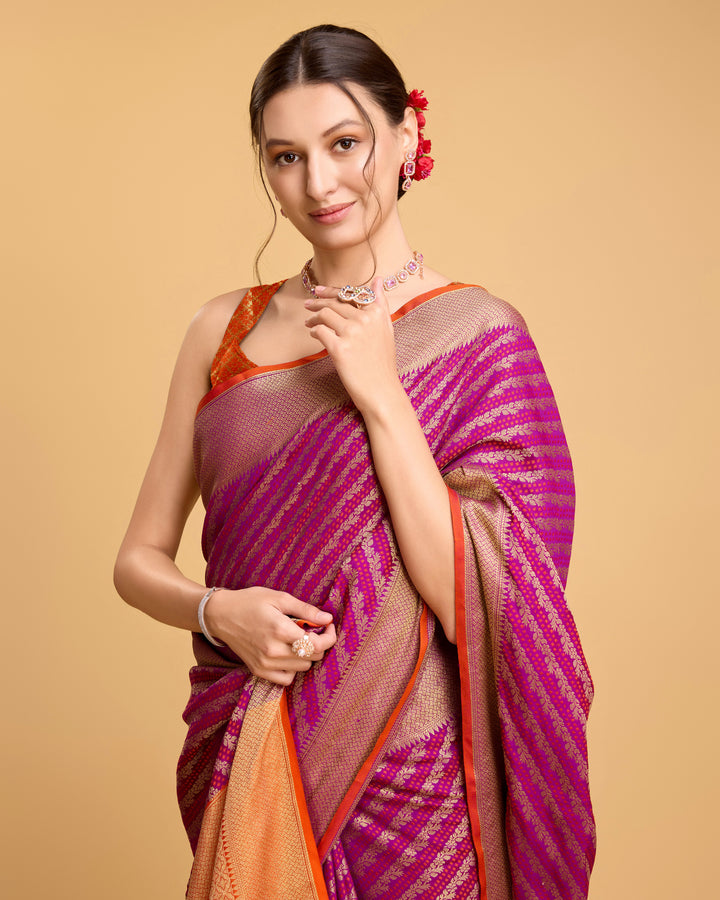 Designer Patola Silk Saree | Jacquard Weaving for Special Events & Festivities