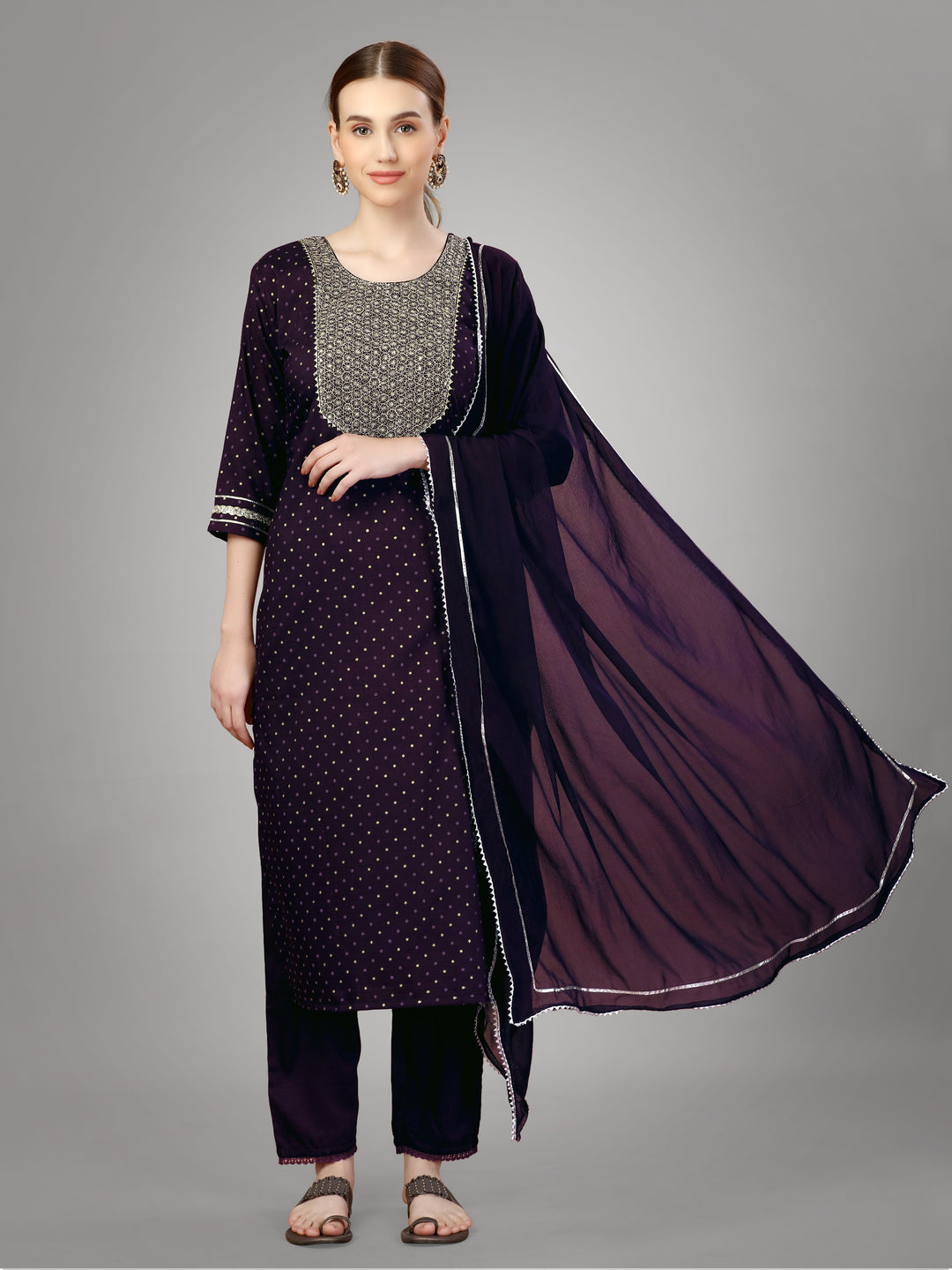 Modern Silk Blend Kurti Set | Exquisite Embroidery & Style