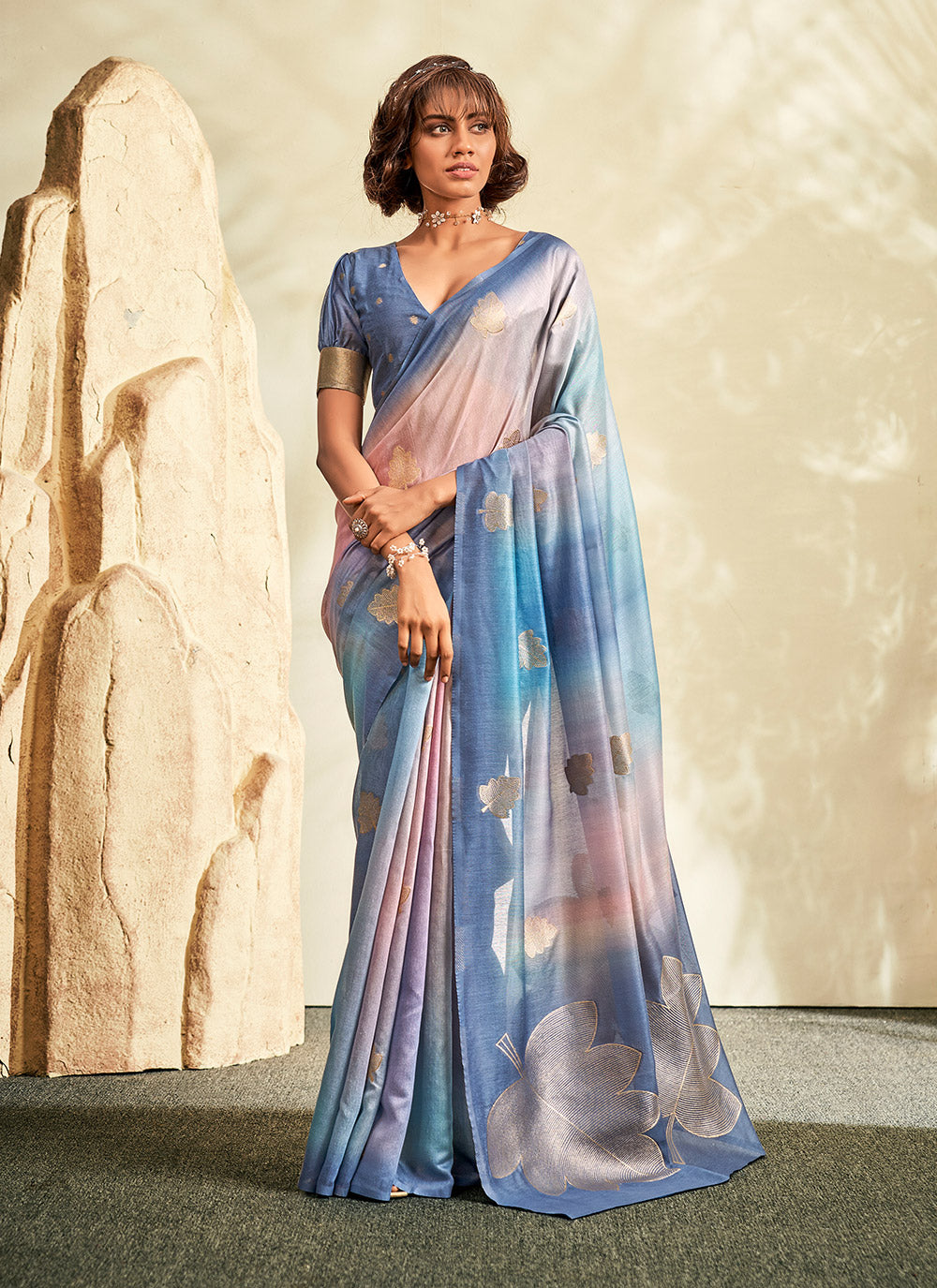 Handloom-Khadi Designer Saree | Festive Party Wear with Unique Weaving