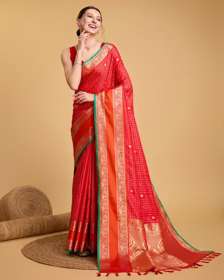 Designer Silk Saree with Jacquard Weaving | Perfect for Weddings & Festive Events