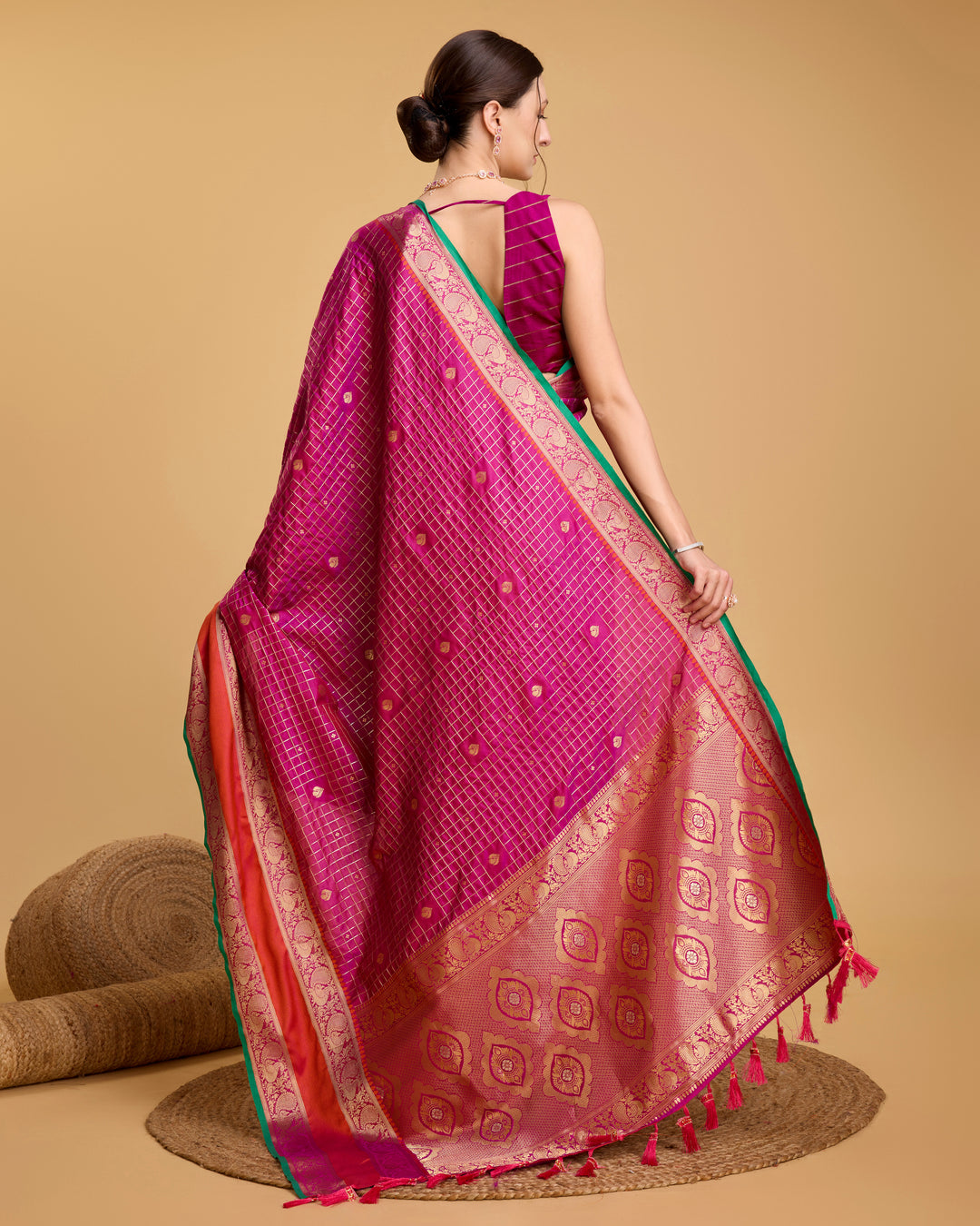 Designer Silk Saree with Jacquard Weaving | Perfect for Weddings & Festive Events