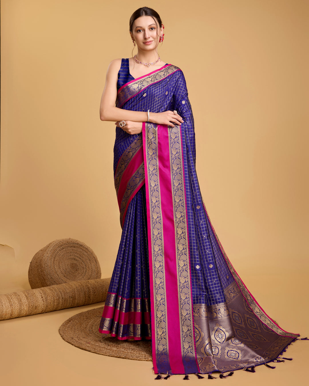 Designer Silk Saree with Jacquard Weaving | Perfect for Weddings & Festive Events