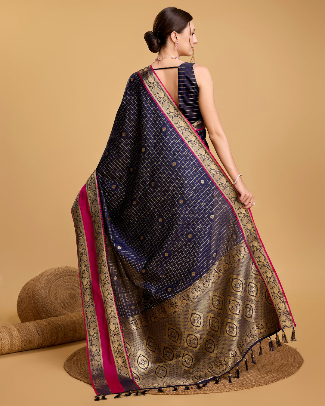 Designer Silk Saree with Jacquard Weaving | Perfect for Weddings & Festive Events