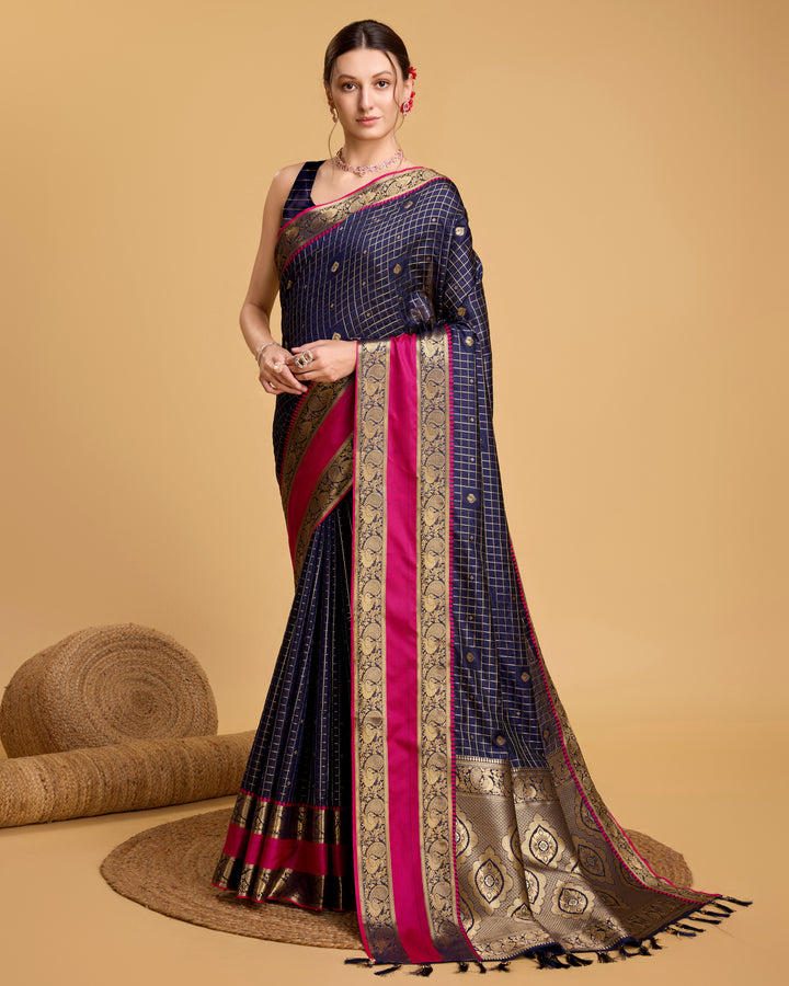 Designer Silk Saree with Jacquard Weaving | Perfect for Weddings & Festive Events