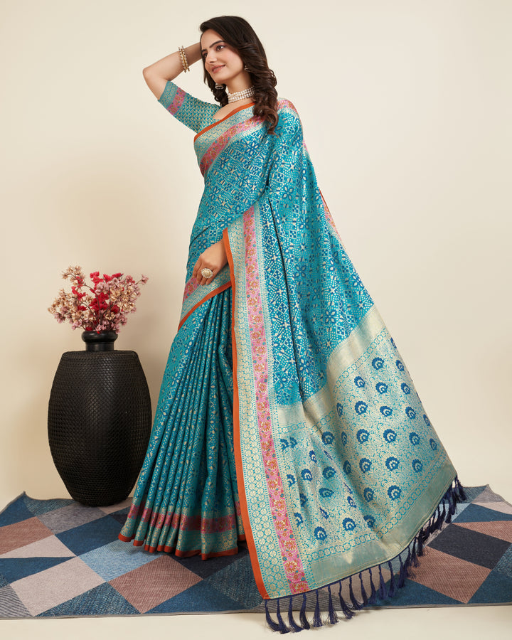 Elegant Patola Silk Saree | Designer Jacquard Weave for Special Events