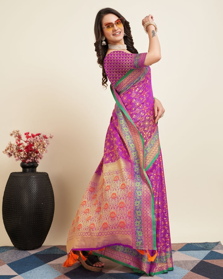 Elegant Patola Silk Saree | Designer Jacquard Weave for Special Events