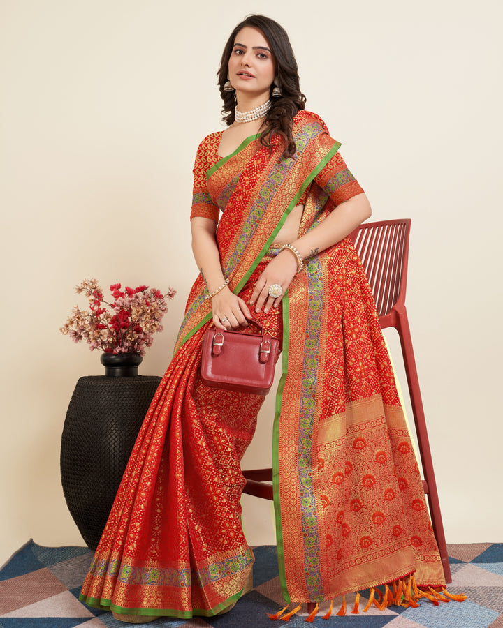 Elegant Patola Silk Saree | Designer Jacquard Weave for Special Events