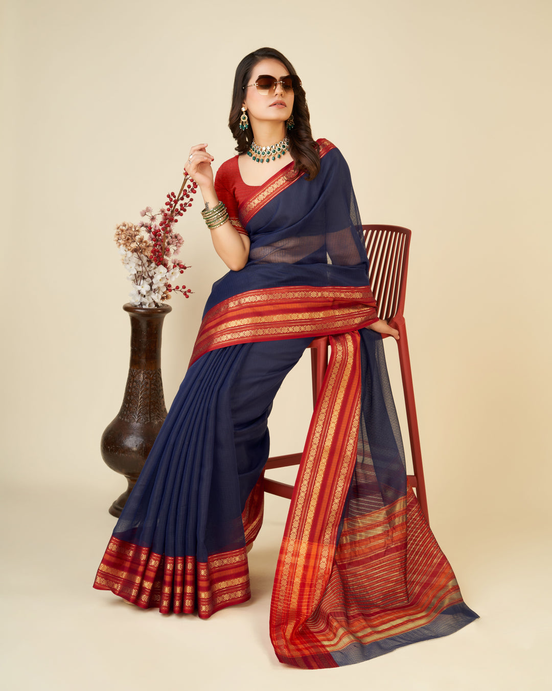 Designer Kota-Doriya Saree for Special Events | Traditional Weaving Work