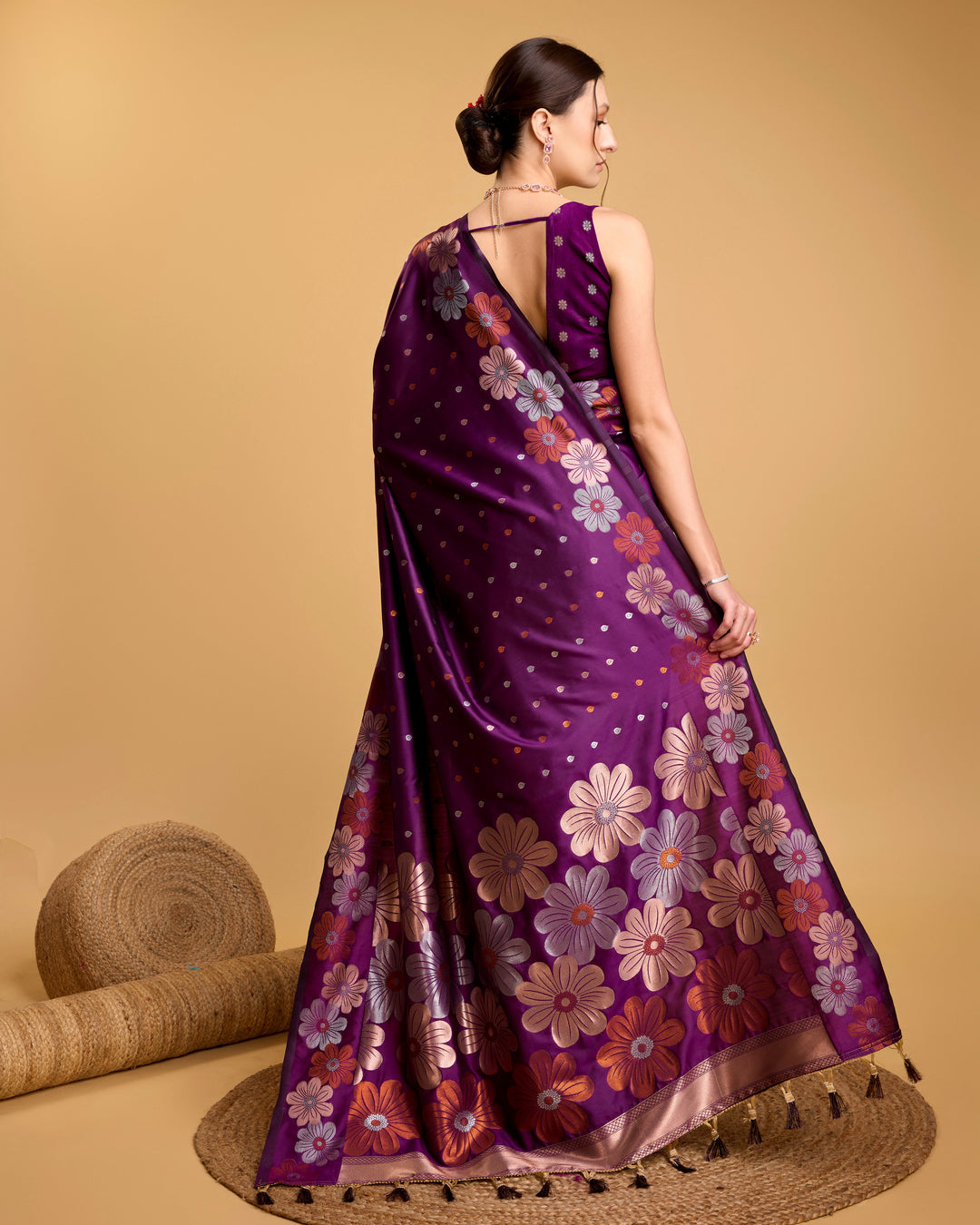 Designer Silk Saree with Jacquard Weaving | Perfect for Weddings & Festive Events