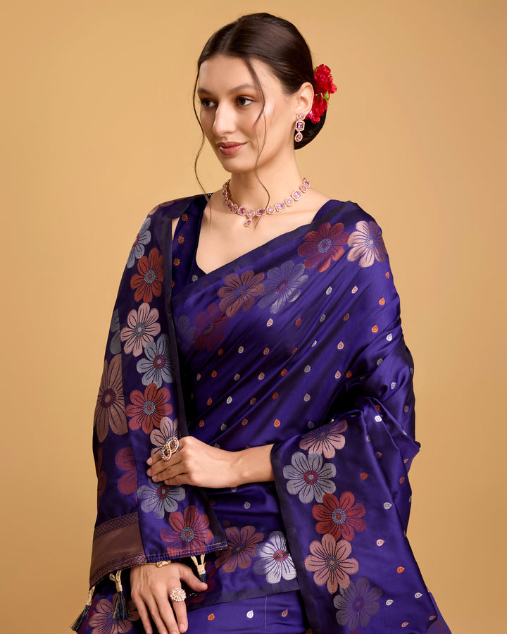 Designer Silk Saree with Jacquard Weaving | Perfect for Weddings & Festive Events