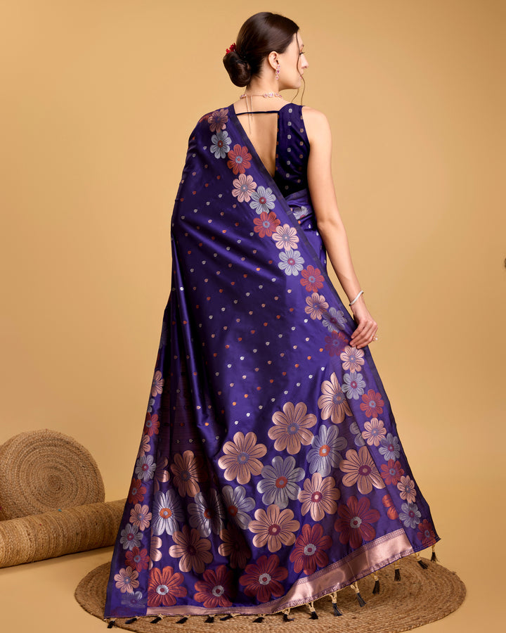 Designer Silk Saree with Jacquard Weaving | Perfect for Weddings & Festive Events