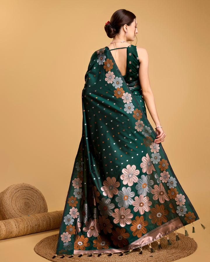 Designer Silk Saree with Jacquard Weaving | Perfect for Weddings & Festive Events