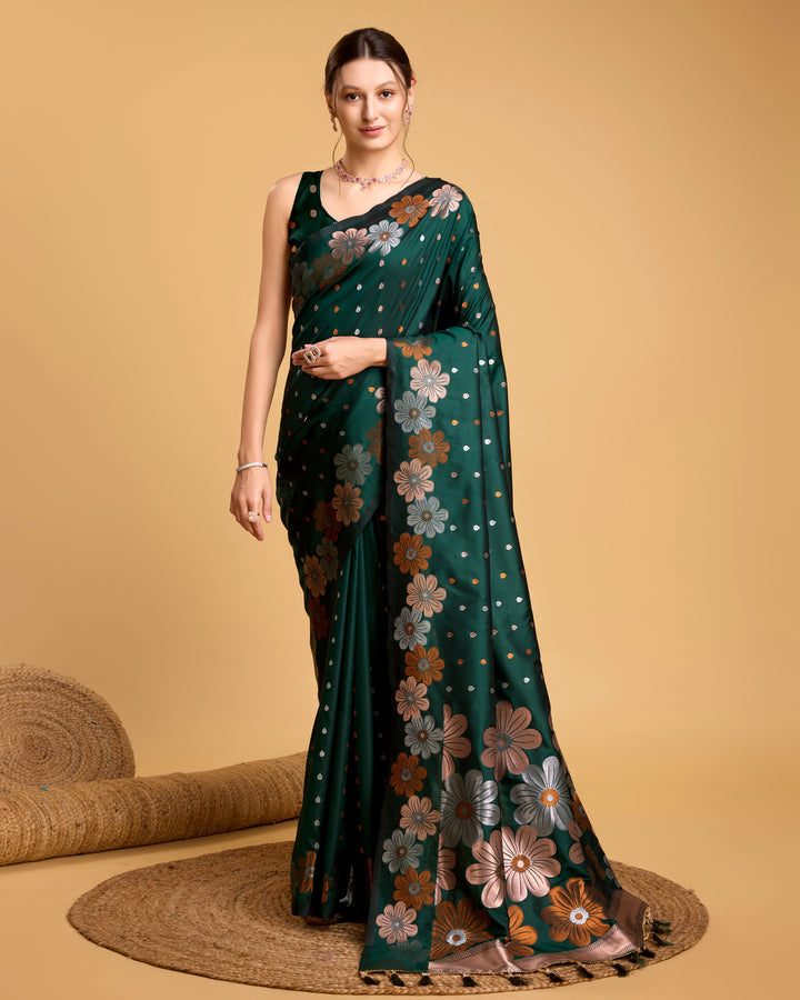 Designer Silk Saree with Jacquard Weaving | Perfect for Weddings & Festive Events