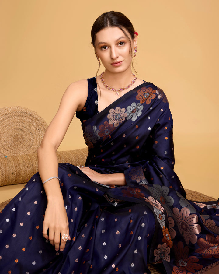 Designer Silk Saree with Jacquard Weaving | Perfect for Weddings & Festive Events