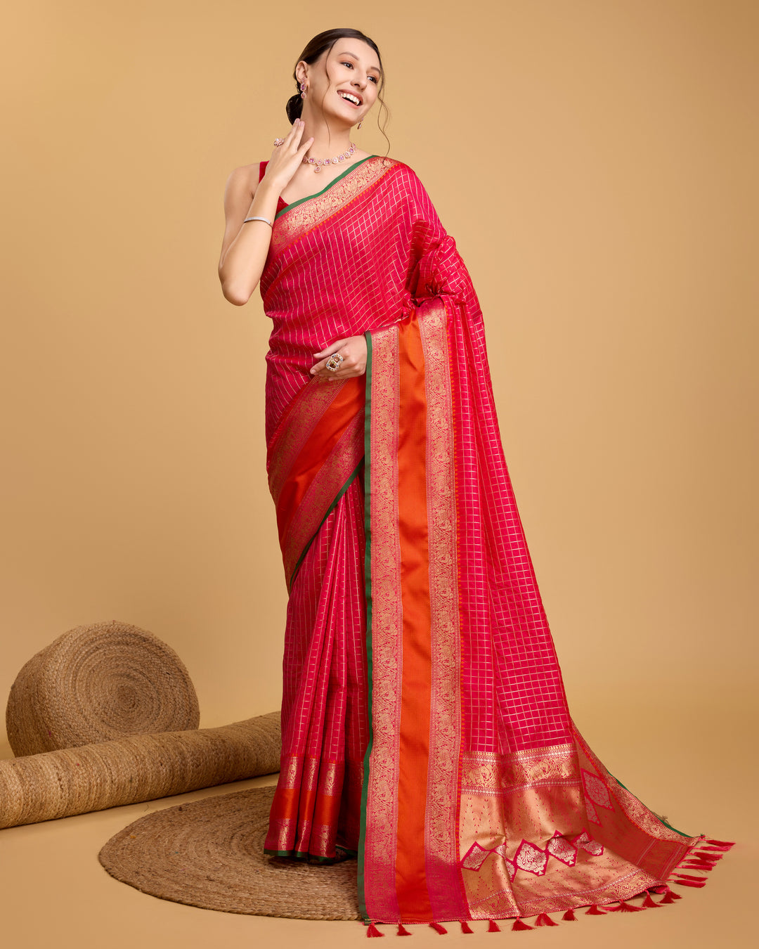 Designer Silk Saree with Jacquard Weaving | Perfect for Weddings and Festive Occasions