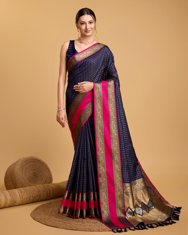 Designer Silk Saree with Jacquard Weaving | Perfect for Weddings and Festive Occasions