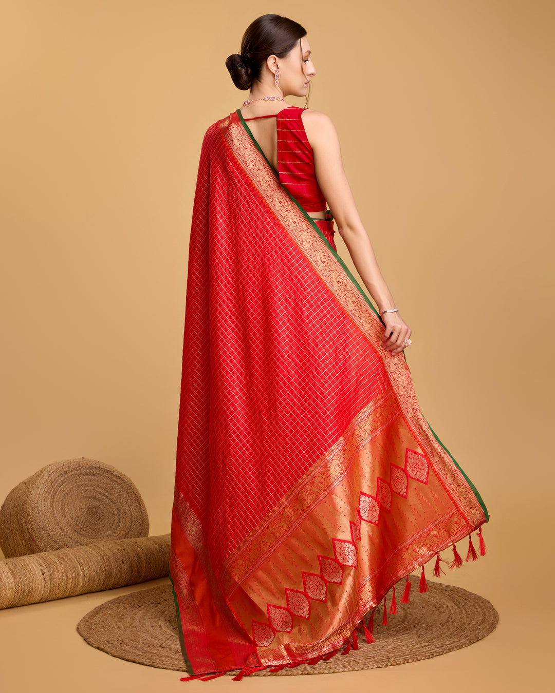 Designer Silk Saree with Jacquard Weaving | Perfect for Weddings and Festive Occasions