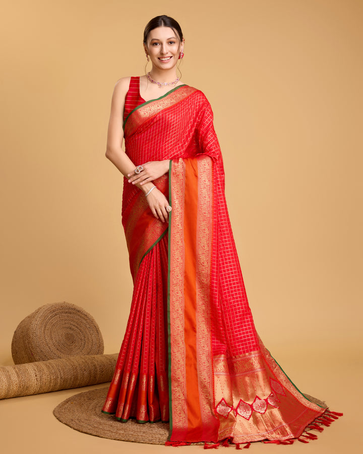 Designer Silk Saree with Jacquard Weaving | Perfect for Weddings and Festive Occasions