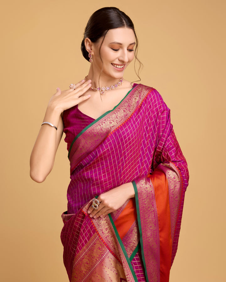 Designer Silk Saree with Jacquard Weaving | Perfect for Weddings and Festive Occasions