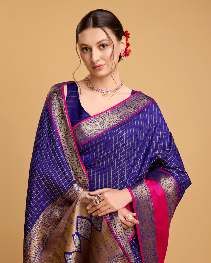 Designer Silk Saree with Jacquard Weaving | Perfect for Weddings and Festive Occasions