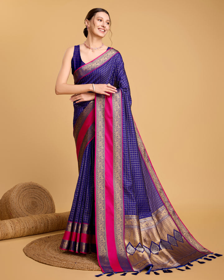 Designer Silk Saree with Jacquard Weaving | Perfect for Weddings and Festive Occasions