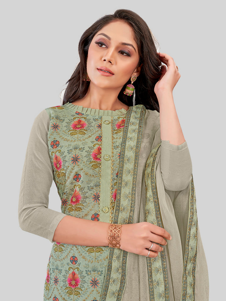 Stylish Kurti Set for Women | Chanderi Silk & Embroidery Festive Look