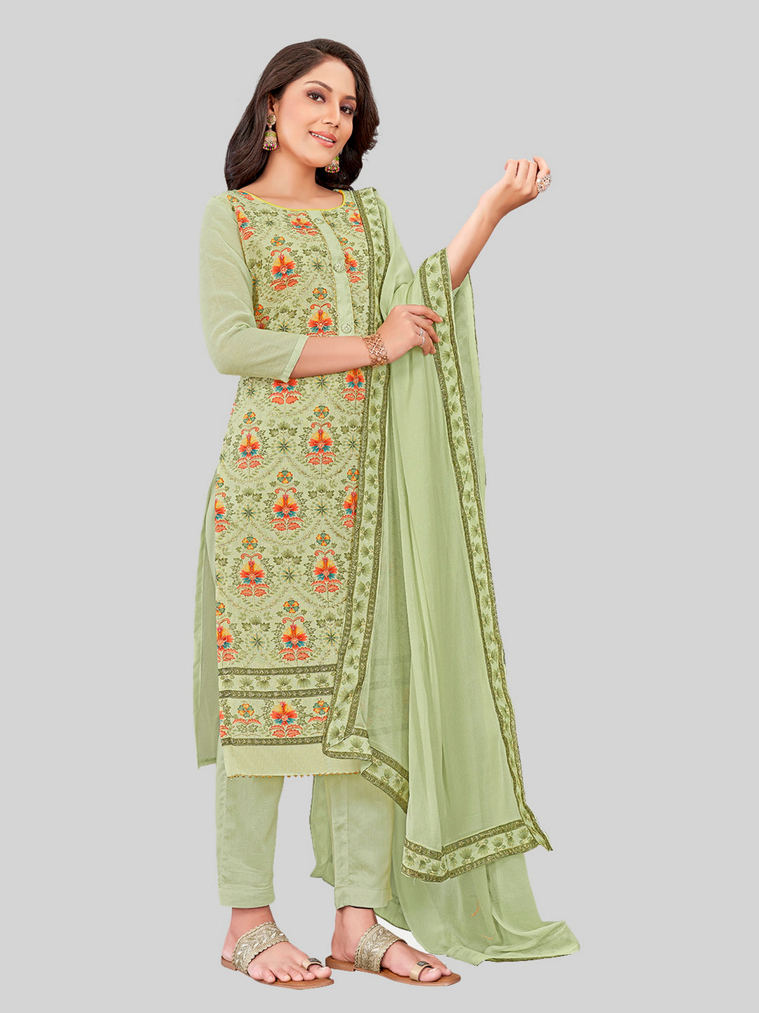 Stylish Kurti Set for Women | Chanderi Silk & Embroidery Festive Look