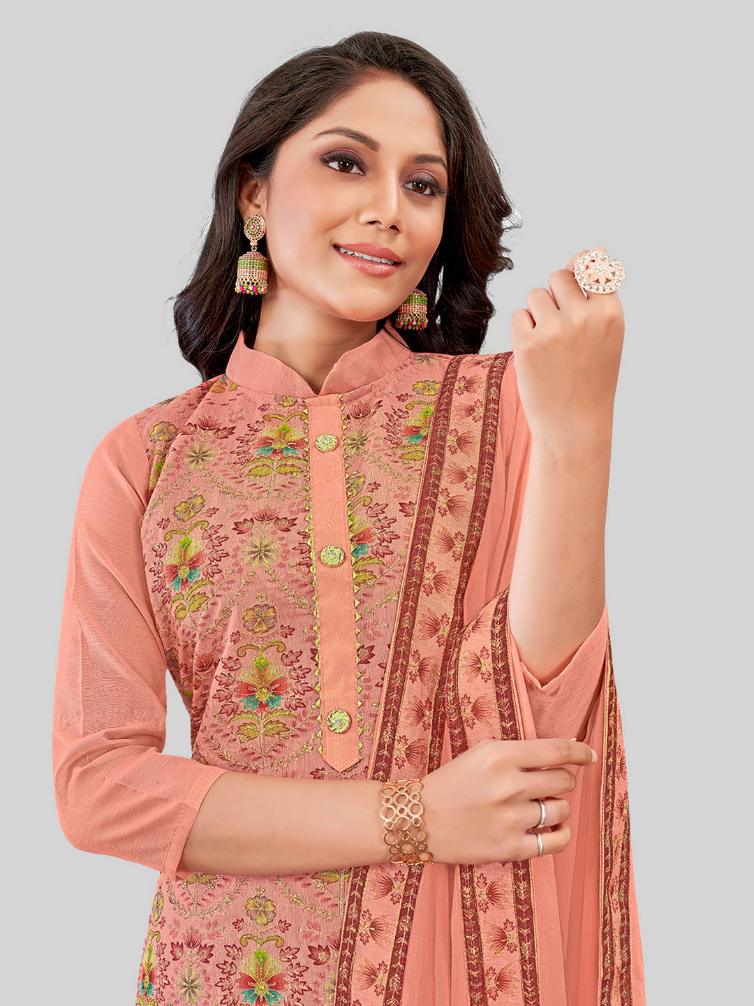 Stylish Kurti Set for Women | Chanderi Silk & Embroidery Festive Look