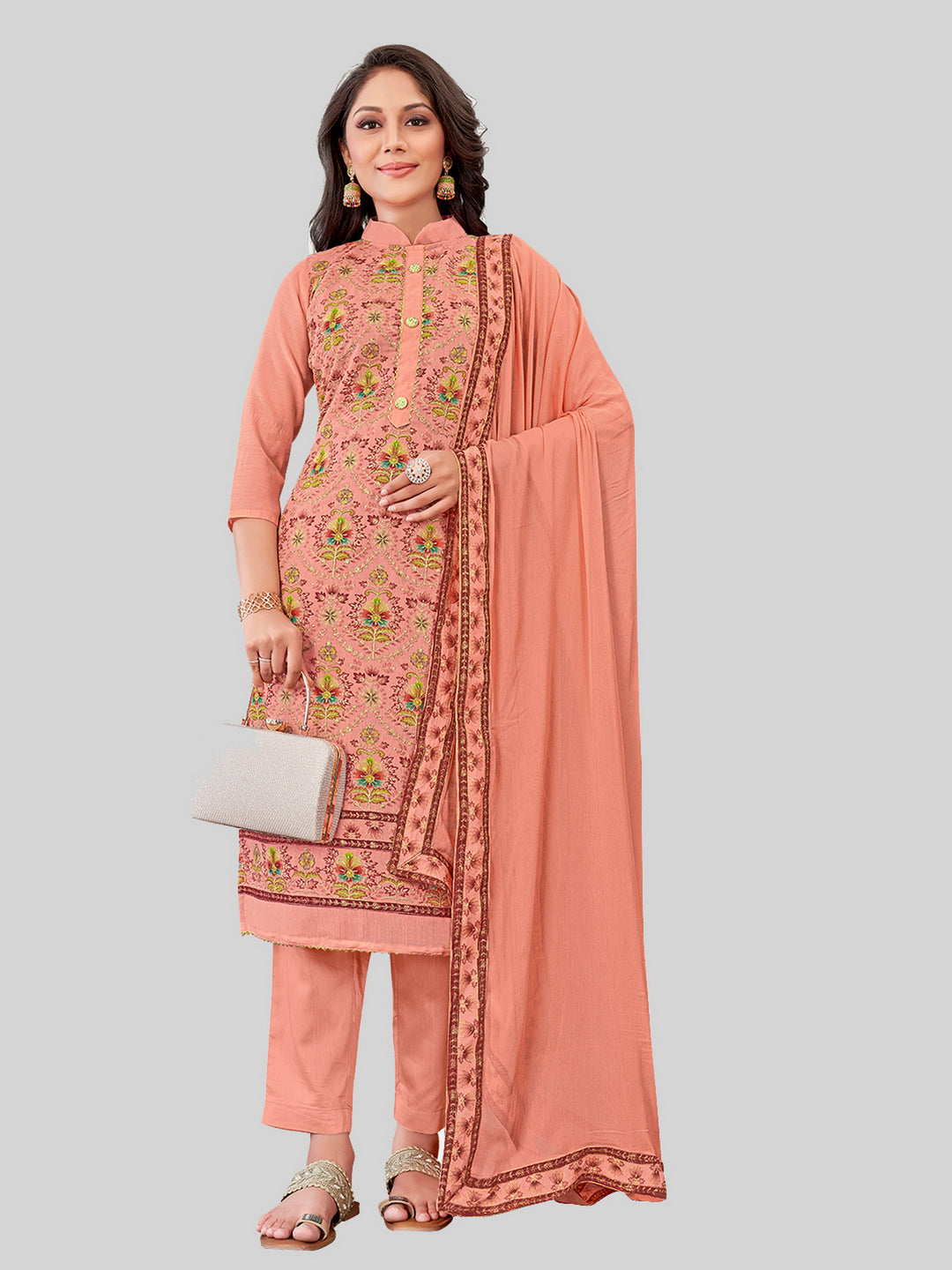 Stylish Kurti Set for Women | Chanderi Silk & Embroidery Festive Look