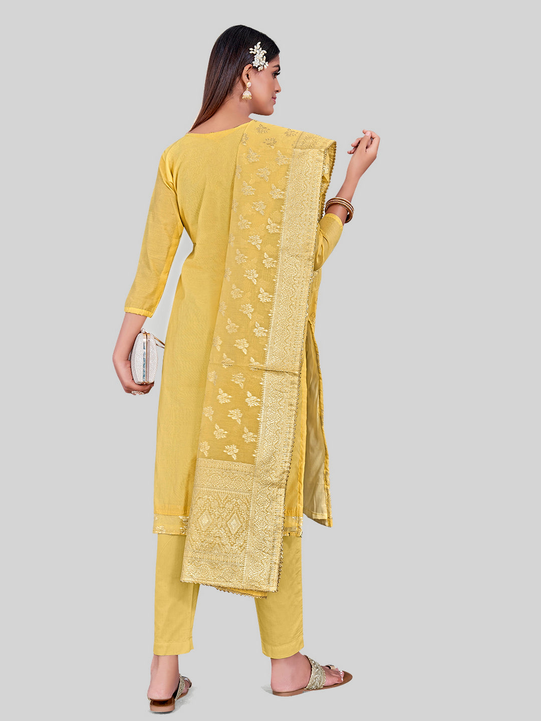 Elegant Kurti Set for Women | Three-Quarter Sleeves & Round Neck | Party Wear