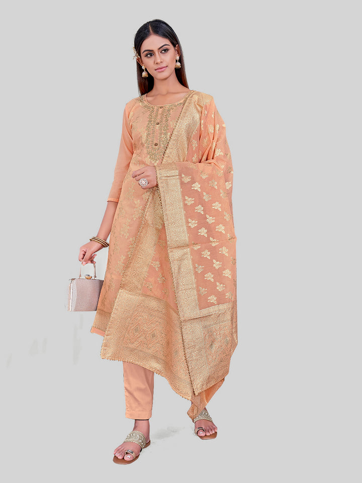 Elegant Kurti Set for Women | Three-Quarter Sleeves & Round Neck | Party Wear