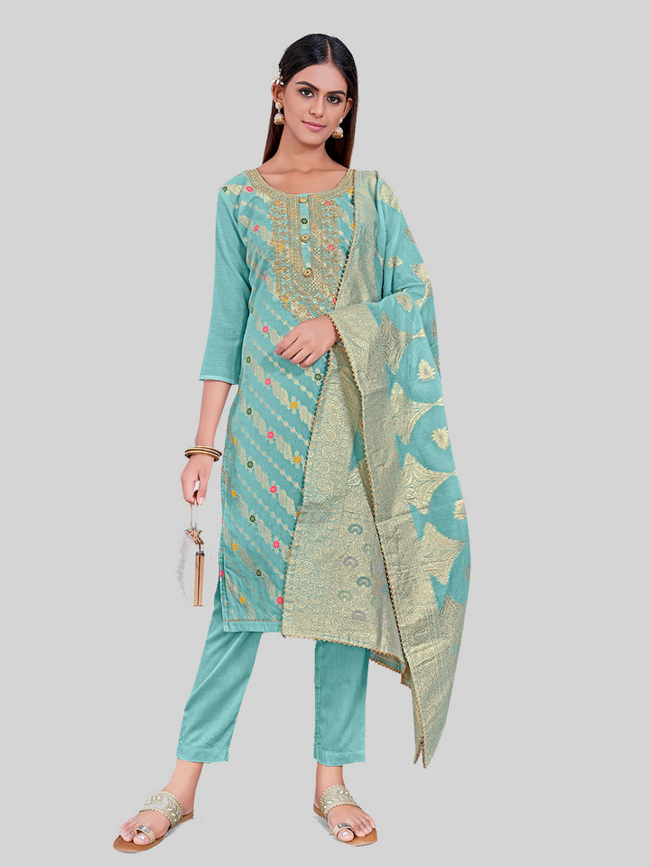 Elegant Kurti Set for Women | Three-Quarter Sleeves & Round Neck | Party Wear