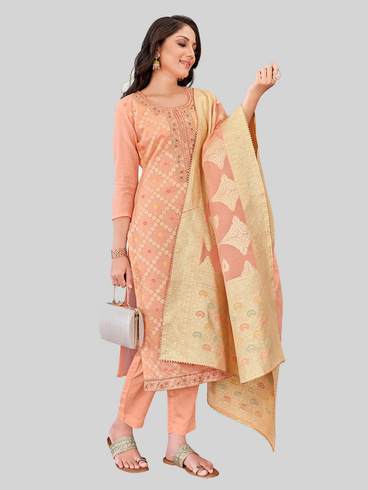 Stylish Kurti Set for Women | Santoon Bottoms & Lurex Dupatta | Festive Look