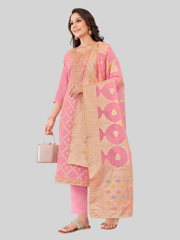 Stylish Kurti Set for Women | Santoon Bottoms & Lurex Dupatta | Festive Look