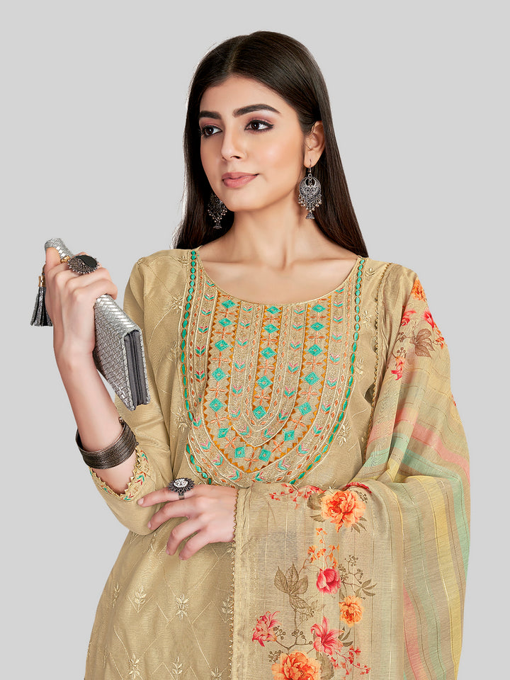 Stylish Kurti Set | Lurex Dupatta & Chanderi Silk Fabric | Wedding Party Wear