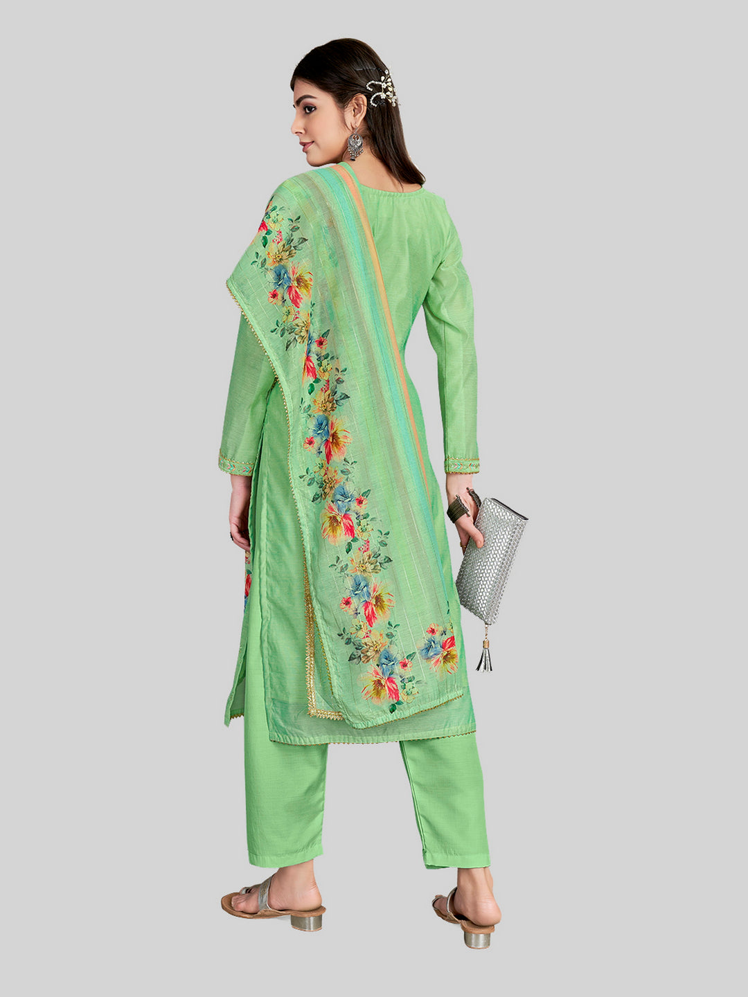 Stylish Kurti Set | Lurex Dupatta & Chanderi Silk Fabric | Wedding Party Wear