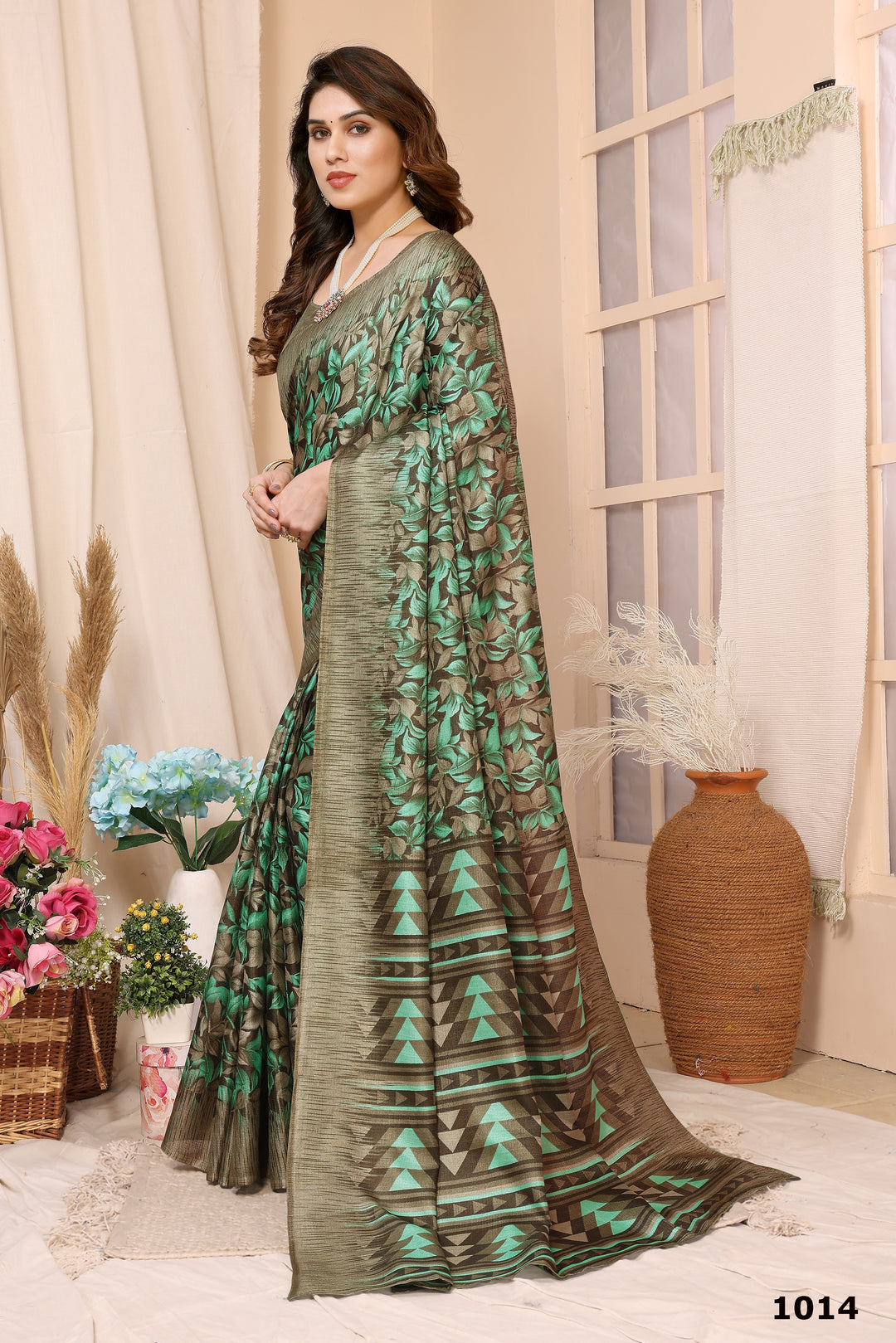 Designer-Printed Khadi Saree | Elegant Wedding & Festive Wear