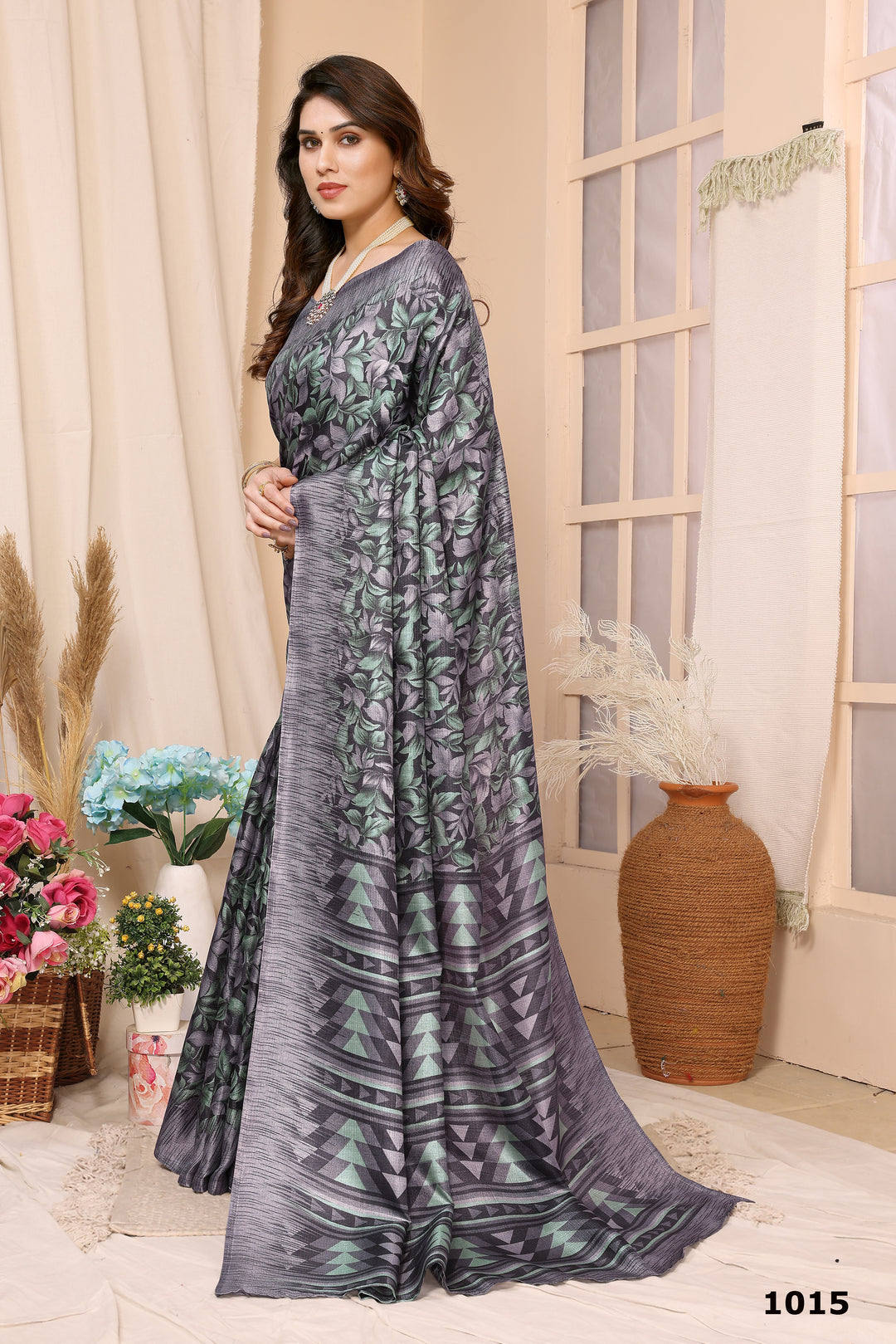 Designer-Printed Khadi Saree | Elegant Wedding & Festive Wear