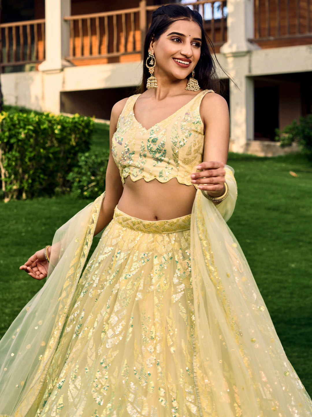 Soft Net Lehenga Choli | Designer Thread & Sequins Embroidery for a Stylish Look