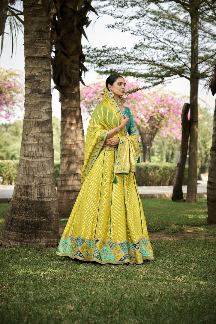 Designer Silk Lehenga with Heavy Embroidery | Perfect for Weddings & Events