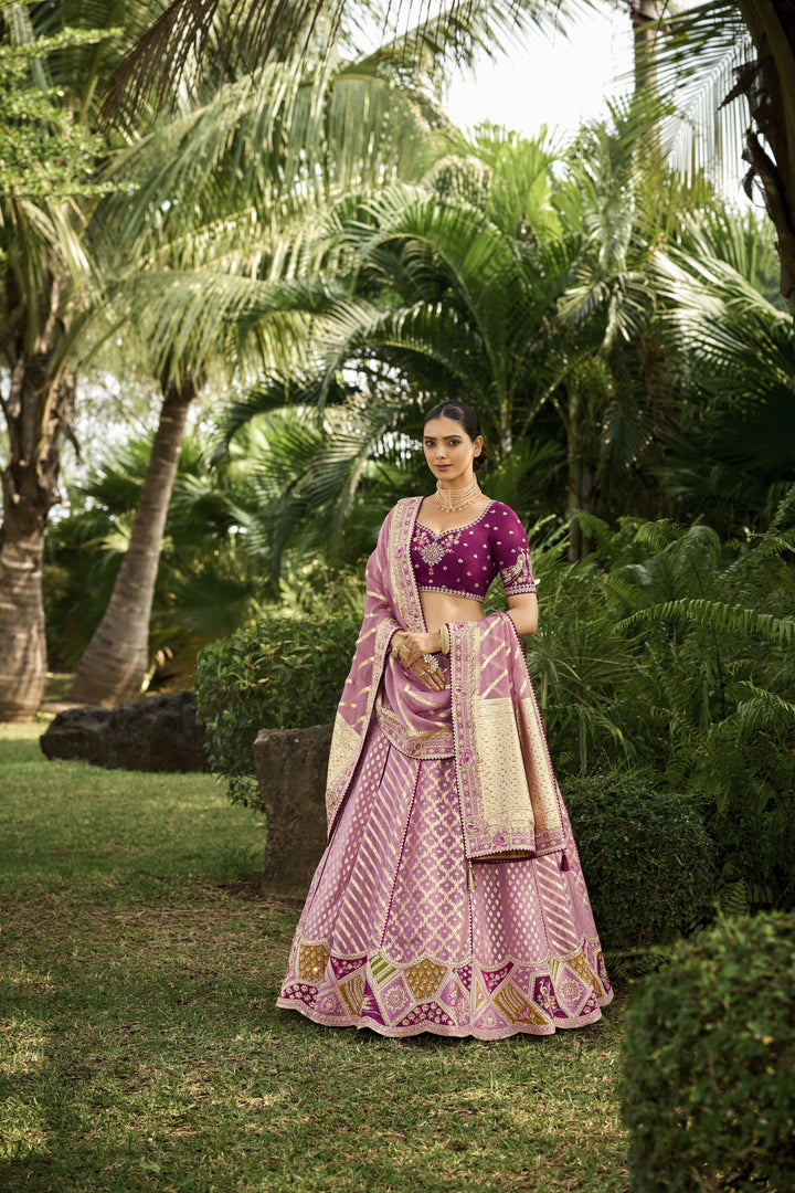 Designer Silk Lehenga with Heavy Embroidery | Perfect for Weddings & Events